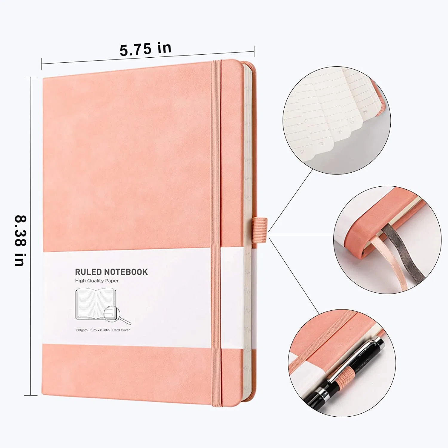 Original Factory OEM Hardcover Printed PU Custom Notebook with Branding Logo