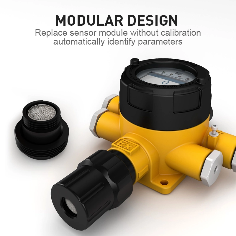 Detector de gas de salida RS485 montado en la pared de Bosean Lel O2 alarma de gas Co H2S CO2 SO2