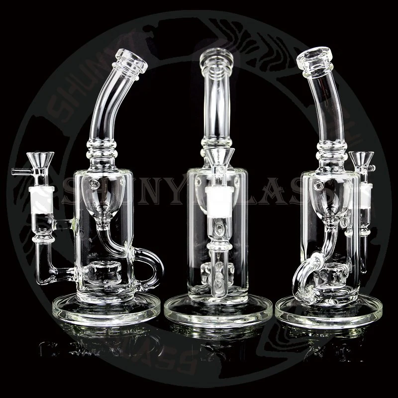 Crystal Honeycomb Jet Perc Clear Items Mothership Klein Recycle Glass Water Pipe Smoking