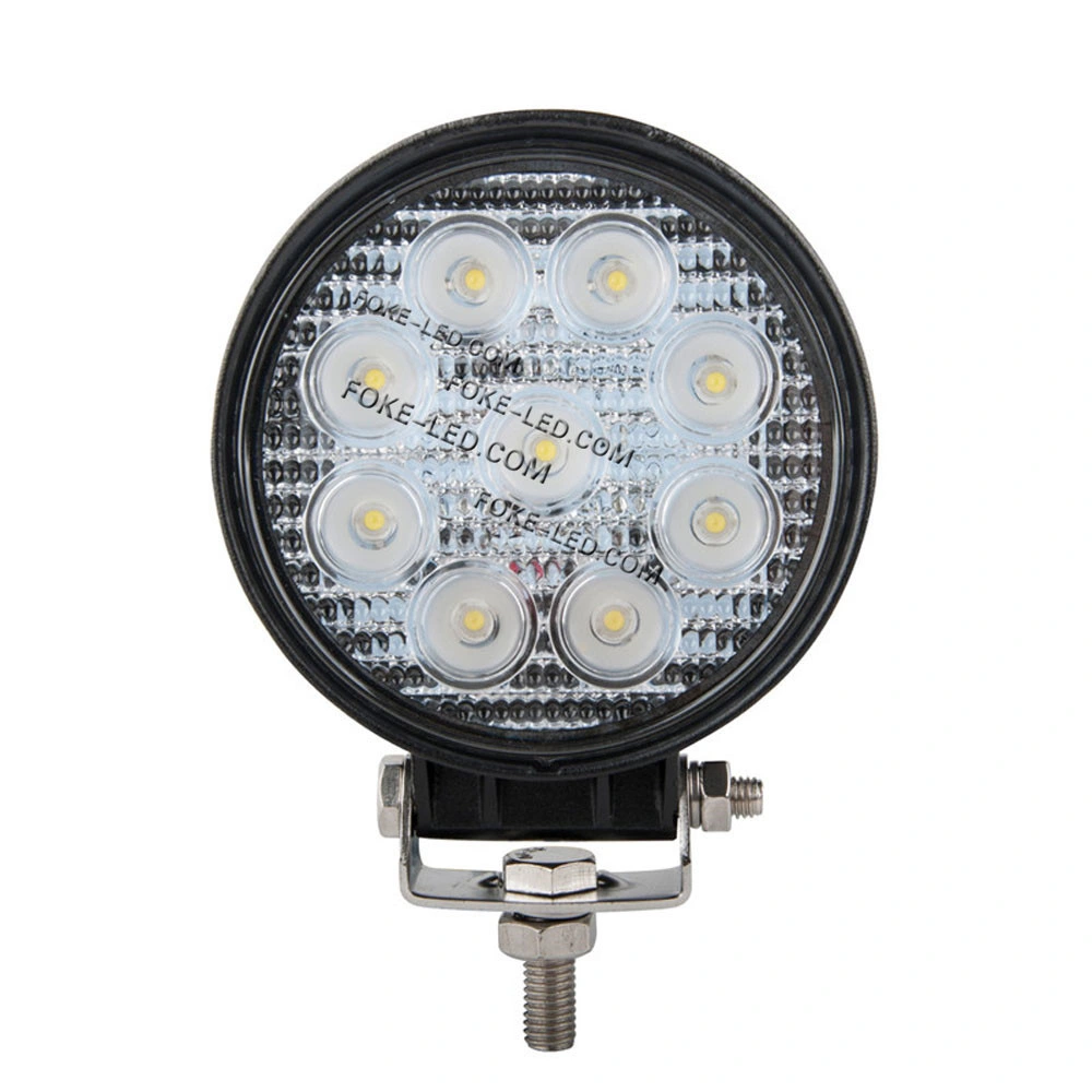 Round LED Working Light 4.5inch 27W Waterproof Spot/Flood Lamps with Universal Application