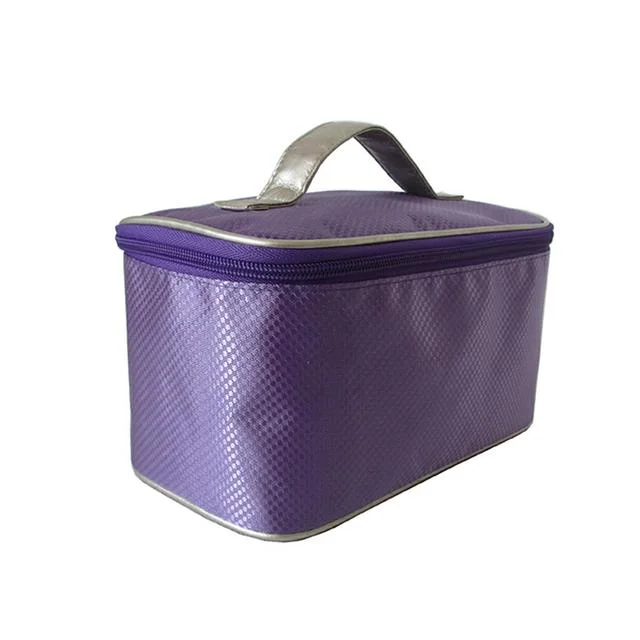 Accept Custom Logo Synthetic Leather Cosmetic Bag Makeup Box Travel Bag Make up Vanity Bag