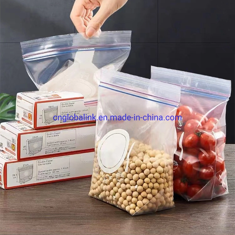 Emballage plastique transparent Sac auto-scellé étanche à fermeture à glissière de qualité alimentaire Sacs d'emballage en plastique