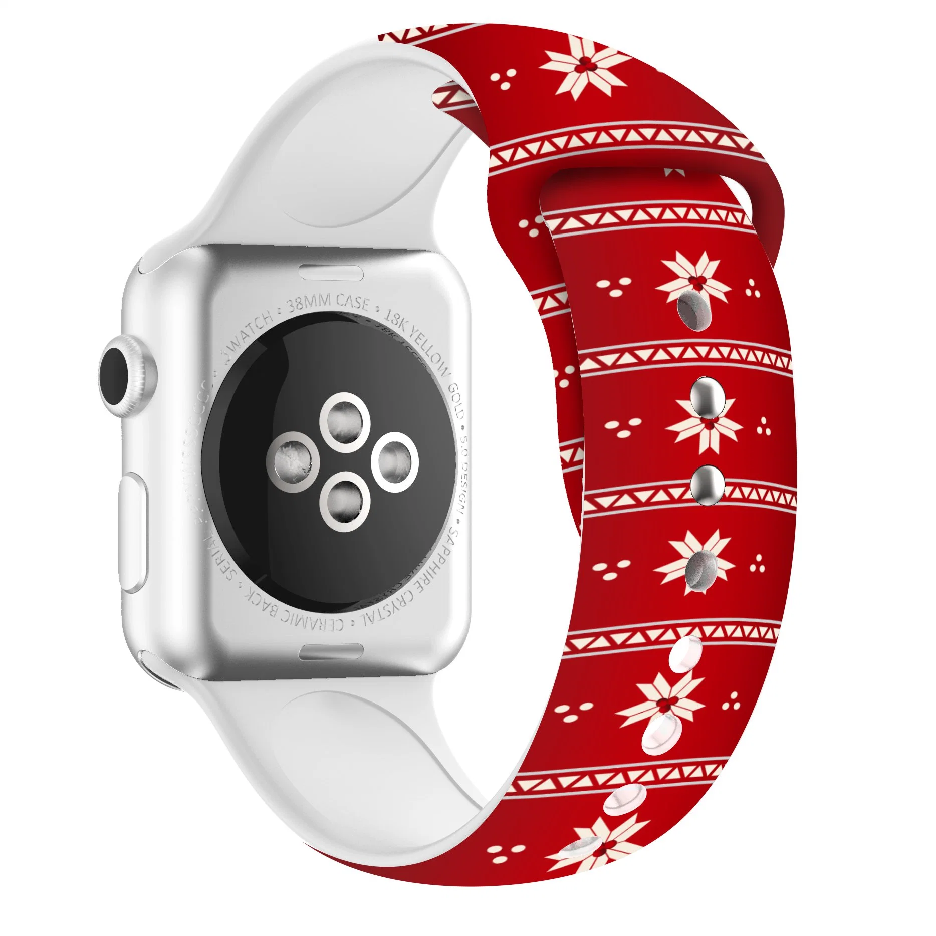 Christmas Gift Silicone Smart Watch Wrist Band Replacement Bands for iWatch 38/40mm 42/44mm