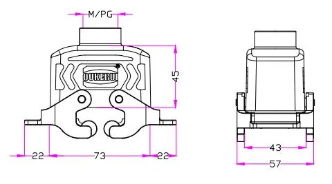 Conector de servicio pesado utilizado para el mazo de cables en la industria del robot