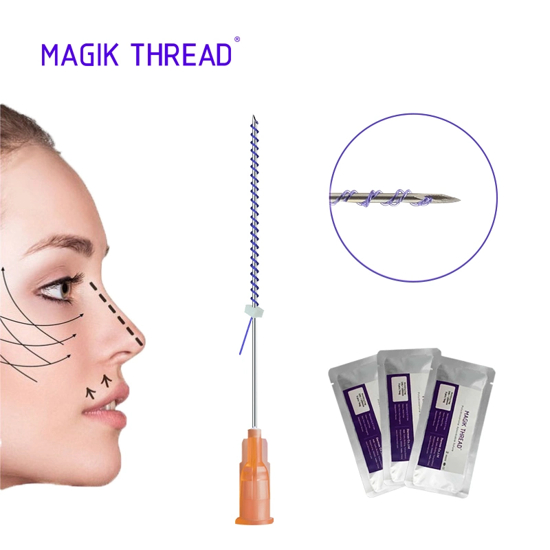 Magik Thread Screw Cog 3D Pdo Pcl Face Lifting Thread Sharp Needle Wires Pdo for Estheticians