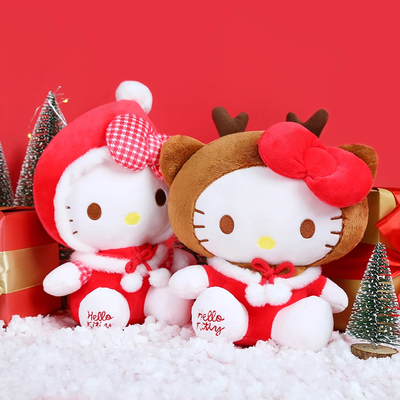 Sanrio Kawaii Hallo Kitty Stofftiere Plüschtiere Weich Cartoon Niedlich Weihnachtsgeschenk
