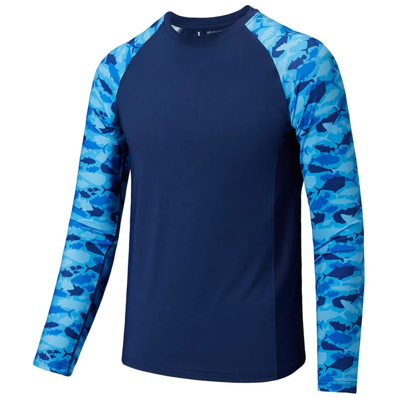 Vollständige Sublimation Sportbekleidung Großhandel Herren Mesh Trikots Custom Lang Ärmel Hemden Angelbekleidung