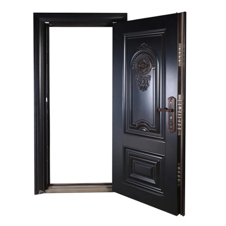 Italian Minimalist Design Security Doors Stainless Steel Wooden Fire Rated Steel Door for Entrance