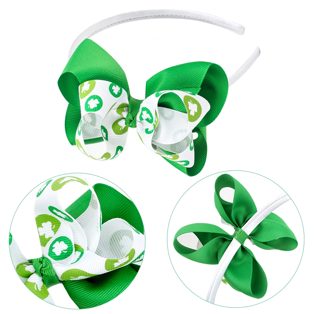 Saint Patrick Stirnband Irland Klee grüne Schleife Cartoon hat Mädchen Kinder Paillette St. Patrick 's Day Haarband Party Haarschmuck