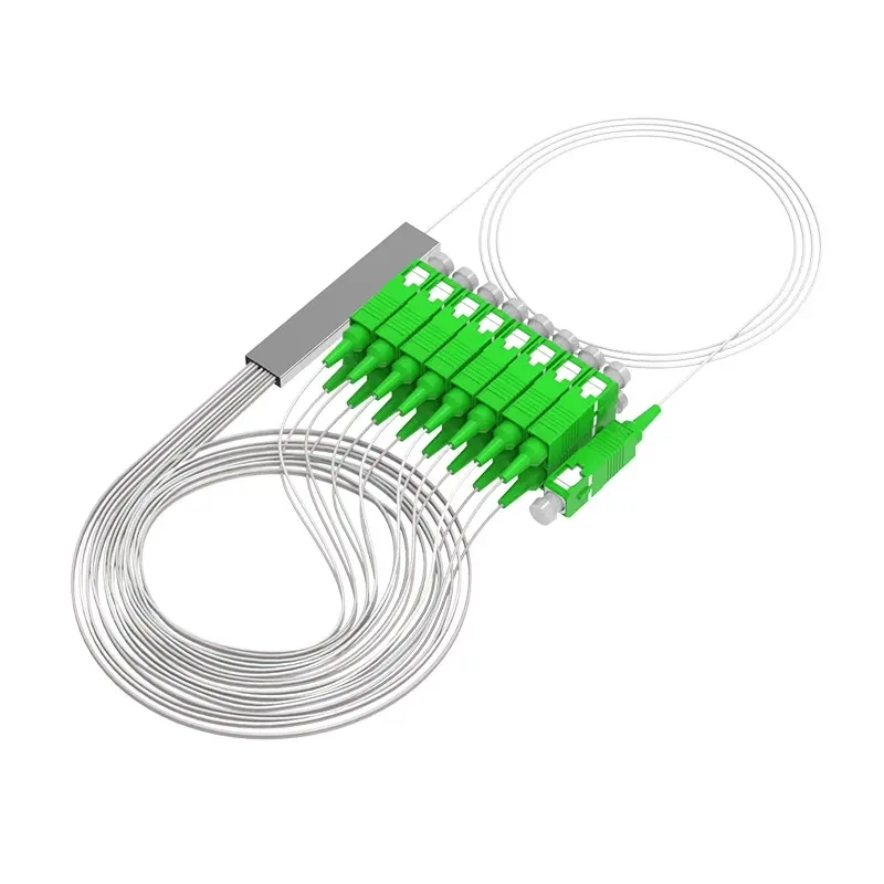 Cable de tubo de acero divisor de fibra óptica de PLC 1X8 1X16 1X32 Divisor de fibra óptica PLC de 4way 8 16 vías de 2 vías Equipo