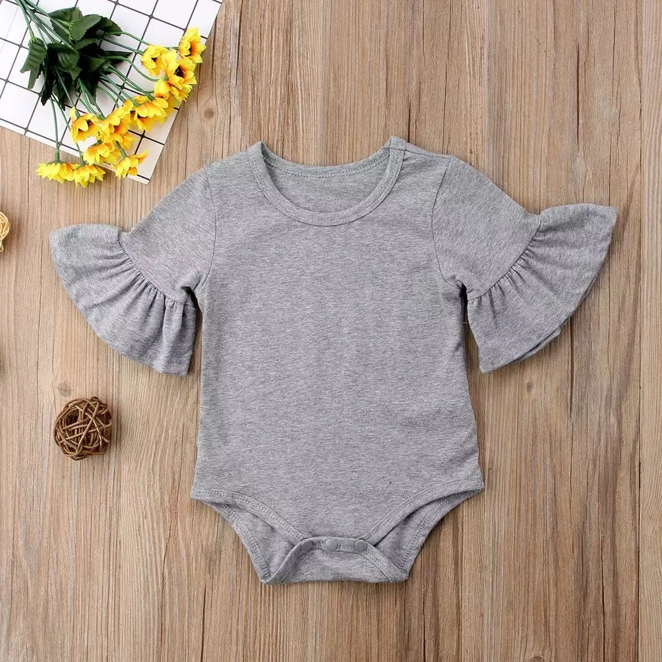 Custom Organic Long Sleeve Baby Zipper Romper Baby Zip Romper Mono pijama de pijama con pies Zipper ropa de dormir