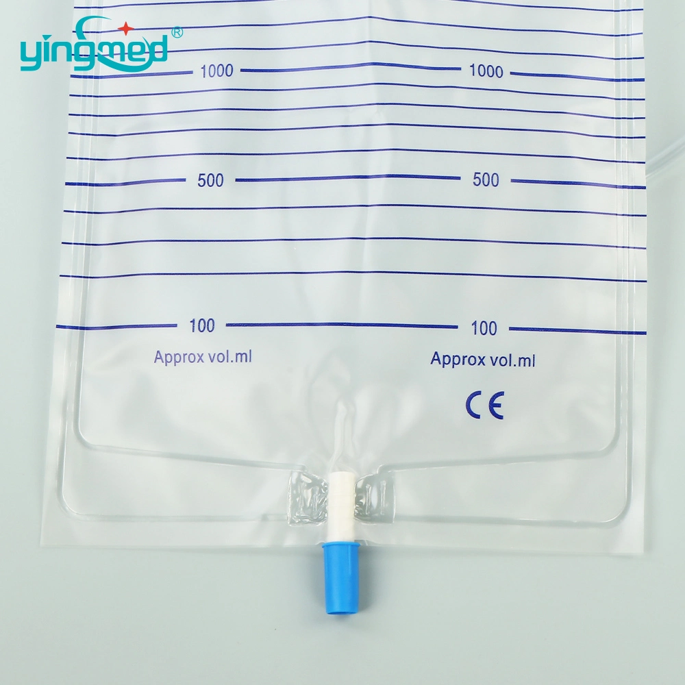 Urine Drainage Bag Hot Selling Economic 2000ml PVC Push-Pull Valve Disposable