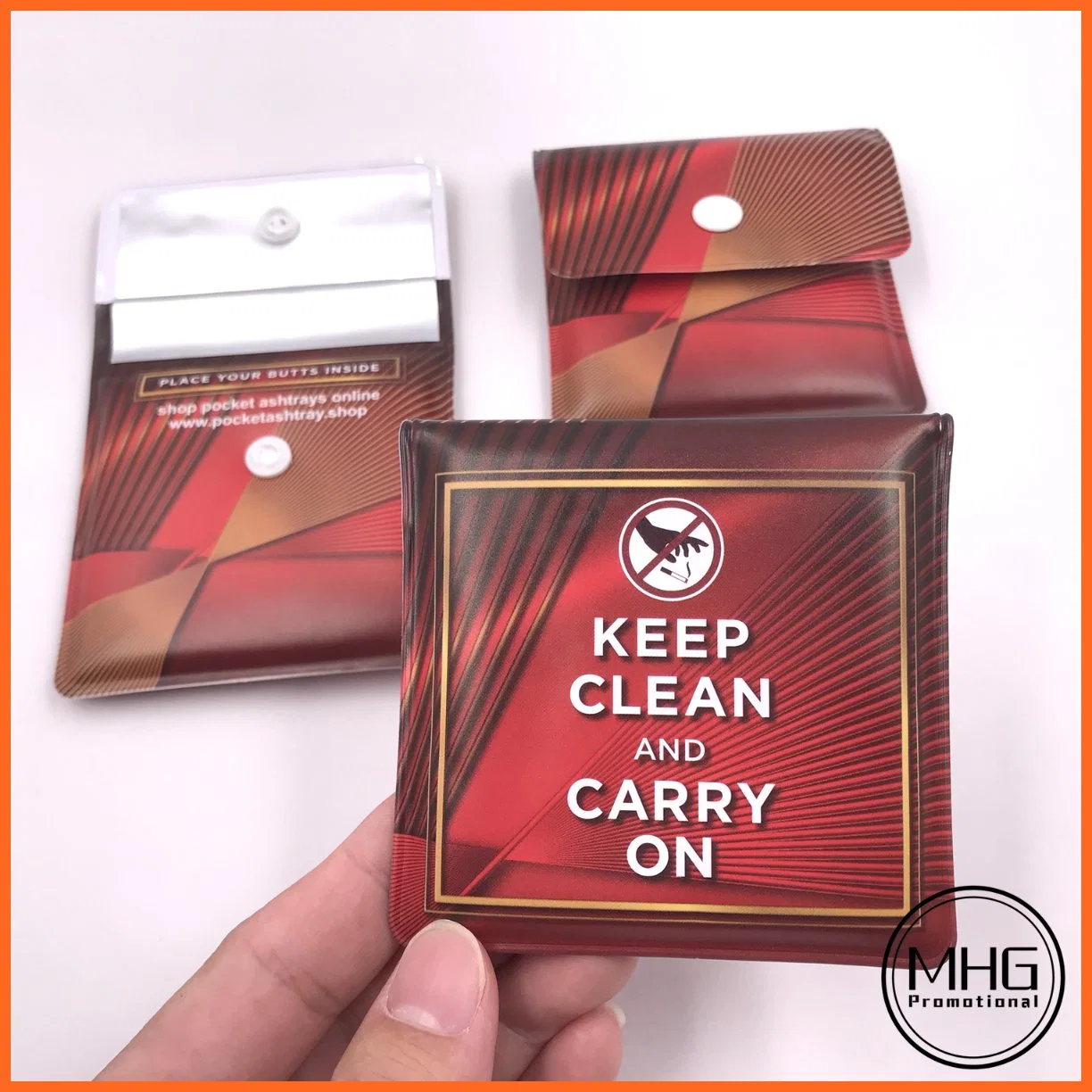 PVC Portable Cigarette Butt Pouch Pocket Ashtray