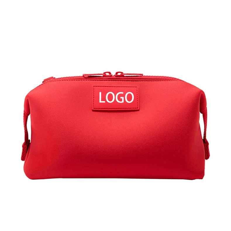 Lápis de neopreno com logótipo personalizado Viagem saco de maquilhagem Zipper Bolsa para maquilhagem à prova de água