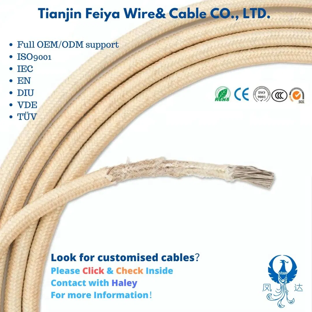 Cabo de aquecimento Nyy Cabo de borracha impermeável fita Mica de níquel UL5128 Cabo coaxial elétrico de controlo de alumínio de alta temperatura 450c