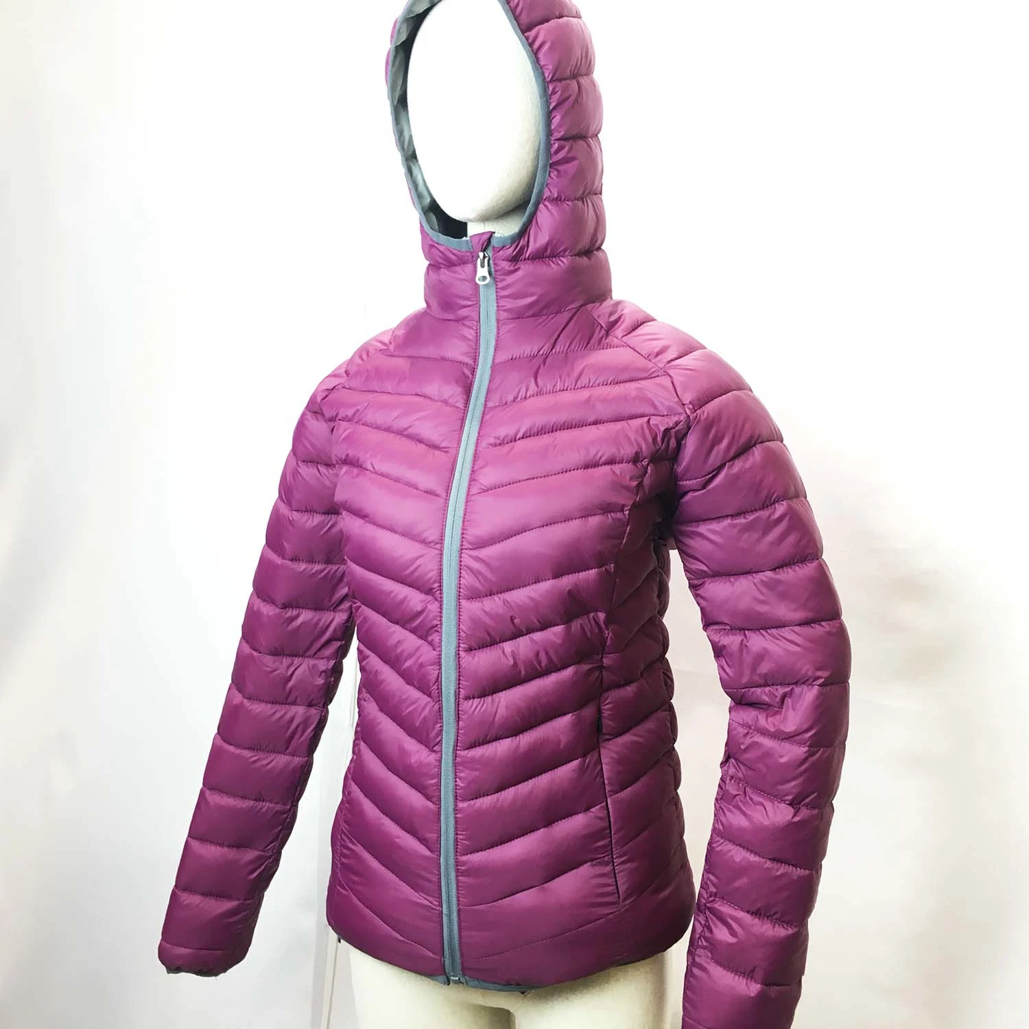 Senhoras' repelente de água de Nylon Fake Down Jacket, casaco de inverno, as mulheres Jacket, desgaste exterior, roupas de inverno, Enchimento Jacket, Fashion Fake jaqueta para baixo