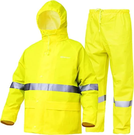 Adulte Imperméable Travail Combinaison Veste Pantalon Vêtements de protection contre la pluie