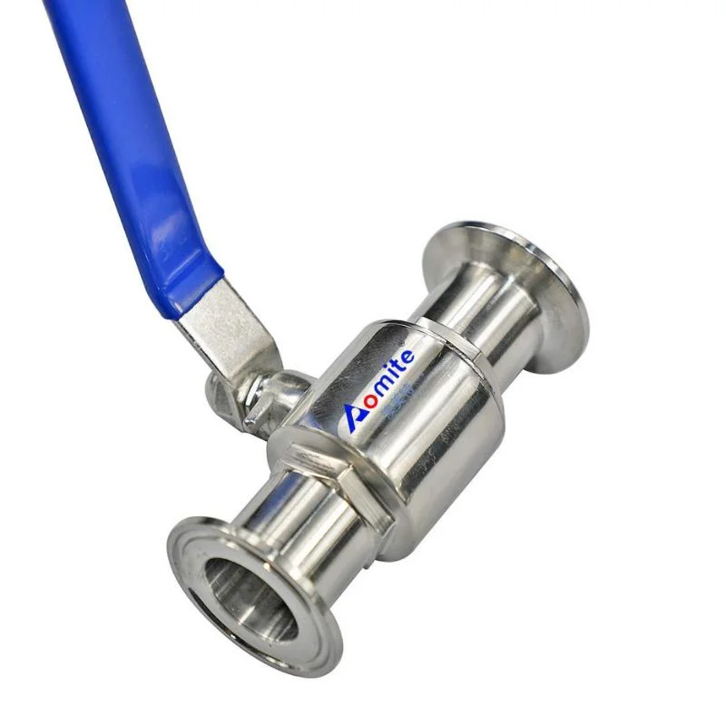 Aomite Sanitary SS304 Beer Brewing Equipment 2-Way Hot Sale Control Ball Valve