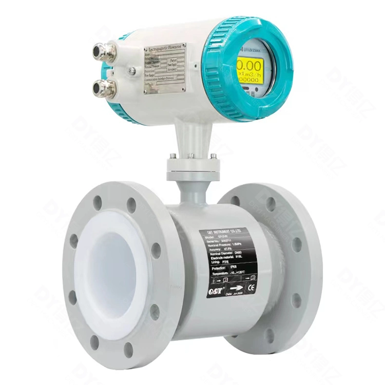 Deyi Flowmeter Pulp Polyurethane Rubber Lining Electromagnetic