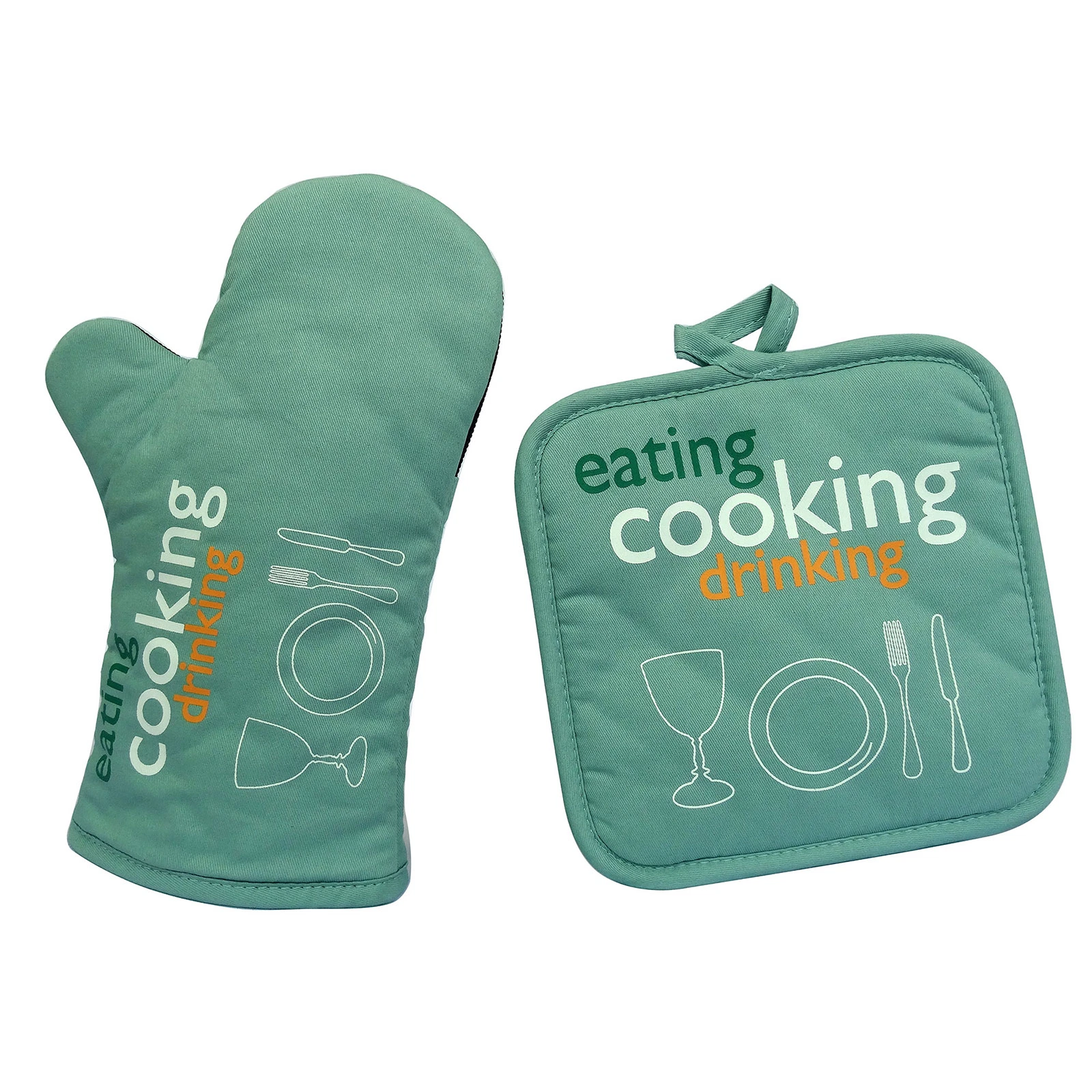 Pot Holders and Oven Mitts Sets 2PCS High Heat Resistant Gloves and Potholders Non-Slip Grip Hot Pads with Neoprene Texture, Perfect for Kitchen Cooking Baking