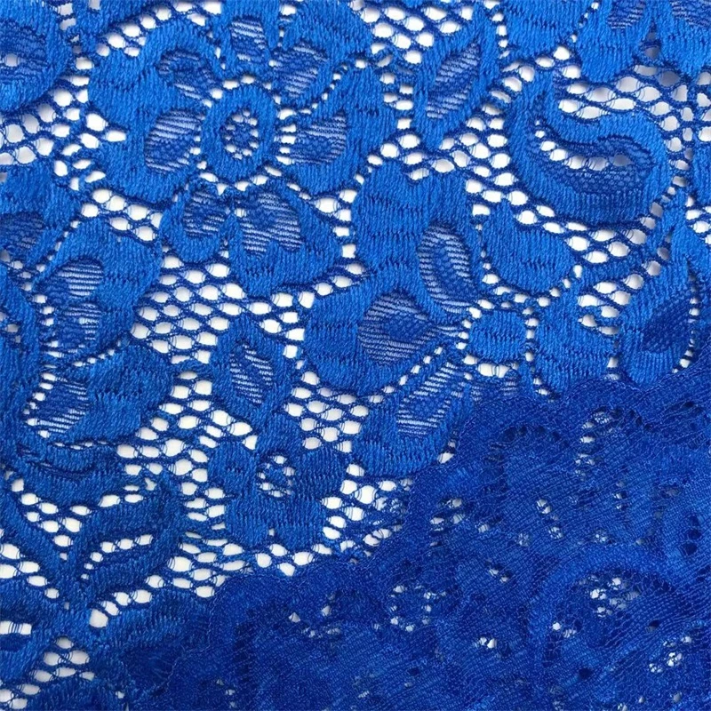 Yigao Textile High quality/High cost performance  Mesh Stretch Lace Fabric Nylon Spandex Stretch Knitted Lace Fabric