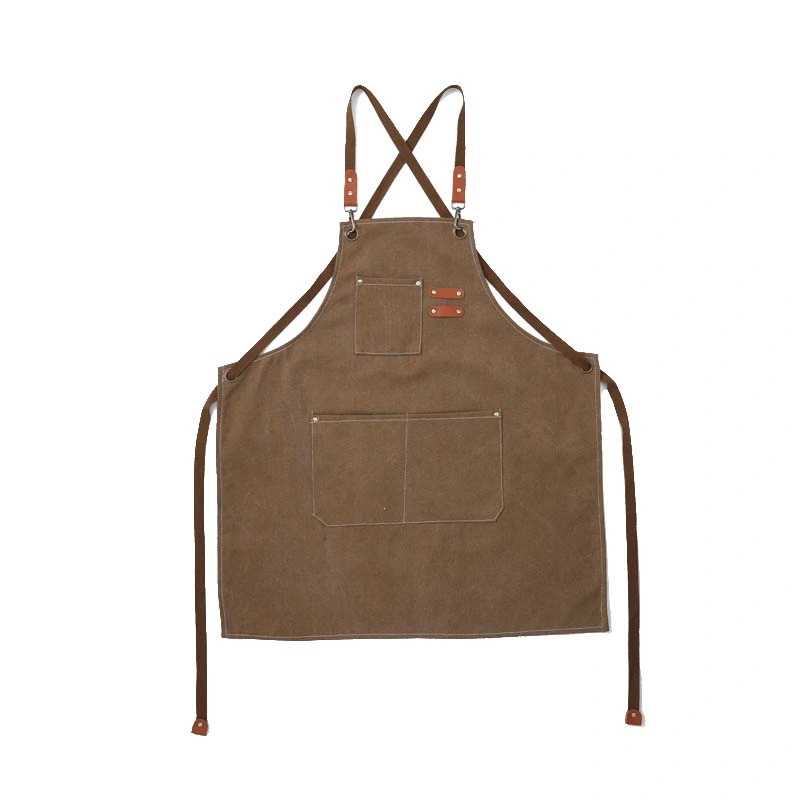 Tablier à bavette en oxford imperméable personnalisé imprimé pour atelier.