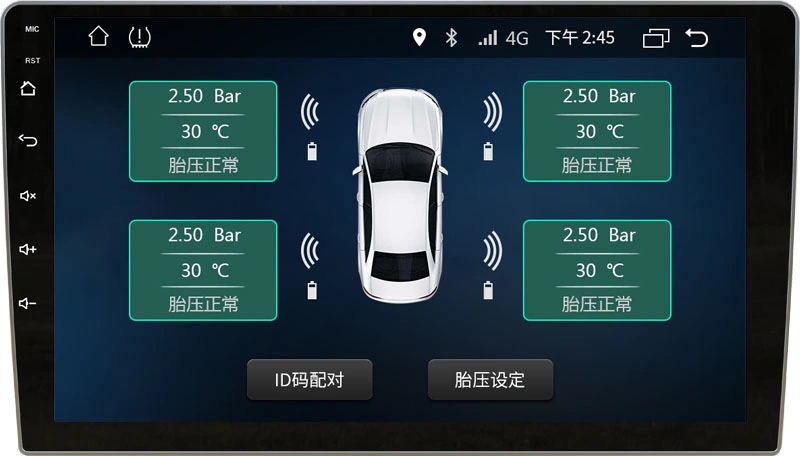 Car Android Navigation USB Tire Pressure Sensor TPMS System