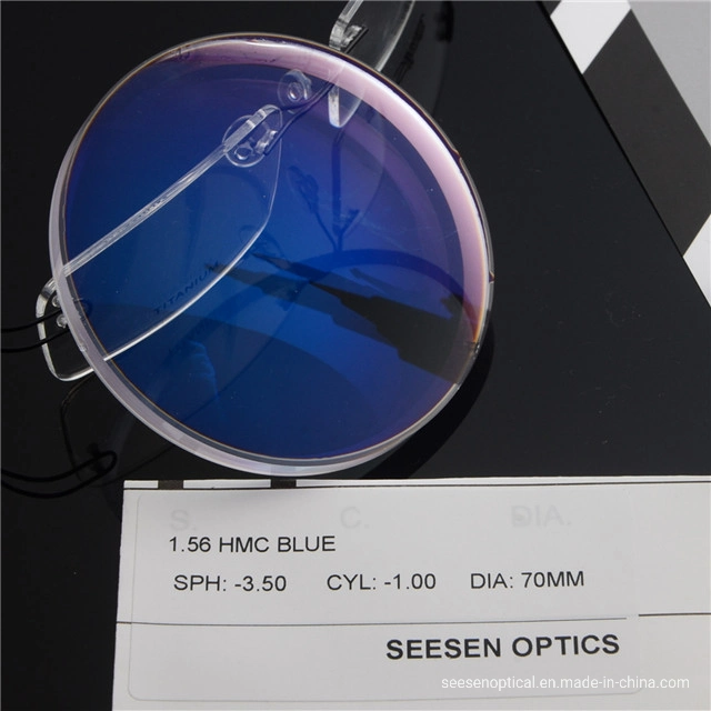 Lentes ópticos de espectáculo de índice medio Cr39 1.56 Nk55 Monómero Lente de visión única Oftálmica Lentes para gafas.