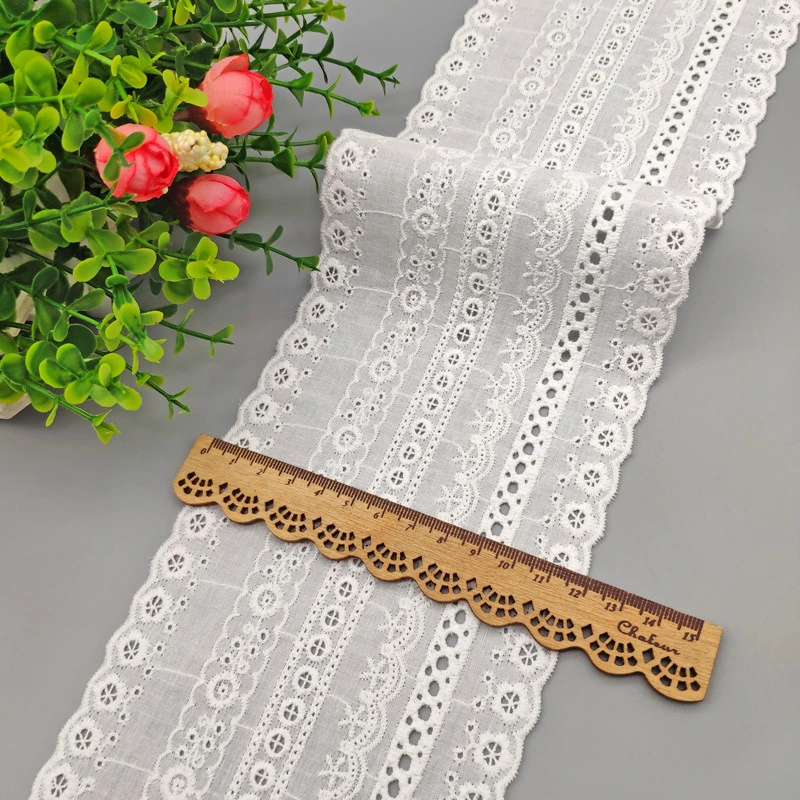 Cheap Cotton Embroidery Lace Trim for African Lingerie or Bra Pattern No Stretch Trim for Ladies Dress Tailoring Material Lace Fabric