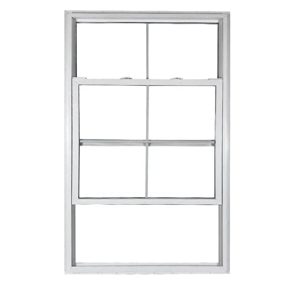 Double Pane Hurricane Impact Bulletproof Single Glaze UPVC Window Profile and Frame House Glass Windows