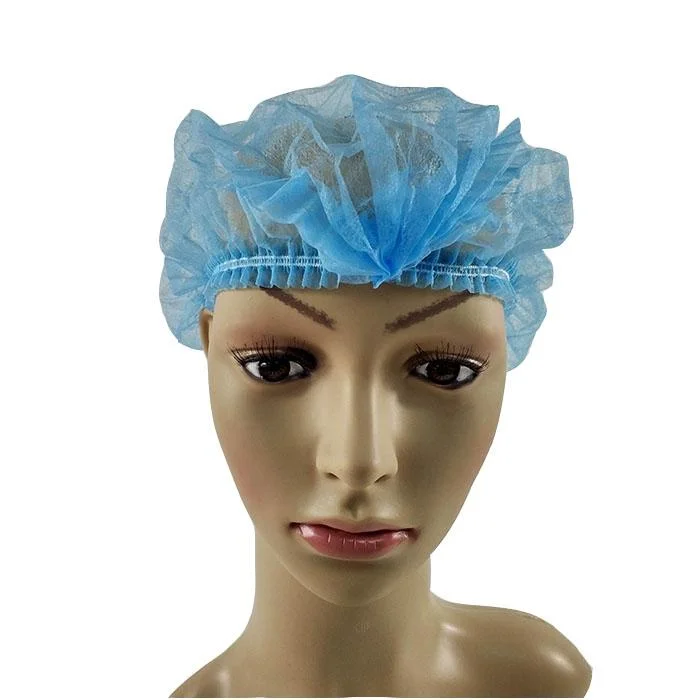 Factory Vendor Surgical Restarant Breathable Protection Peaked Clip Shape Cleanroom Polypropylene Disposable Bonnet with Elastic