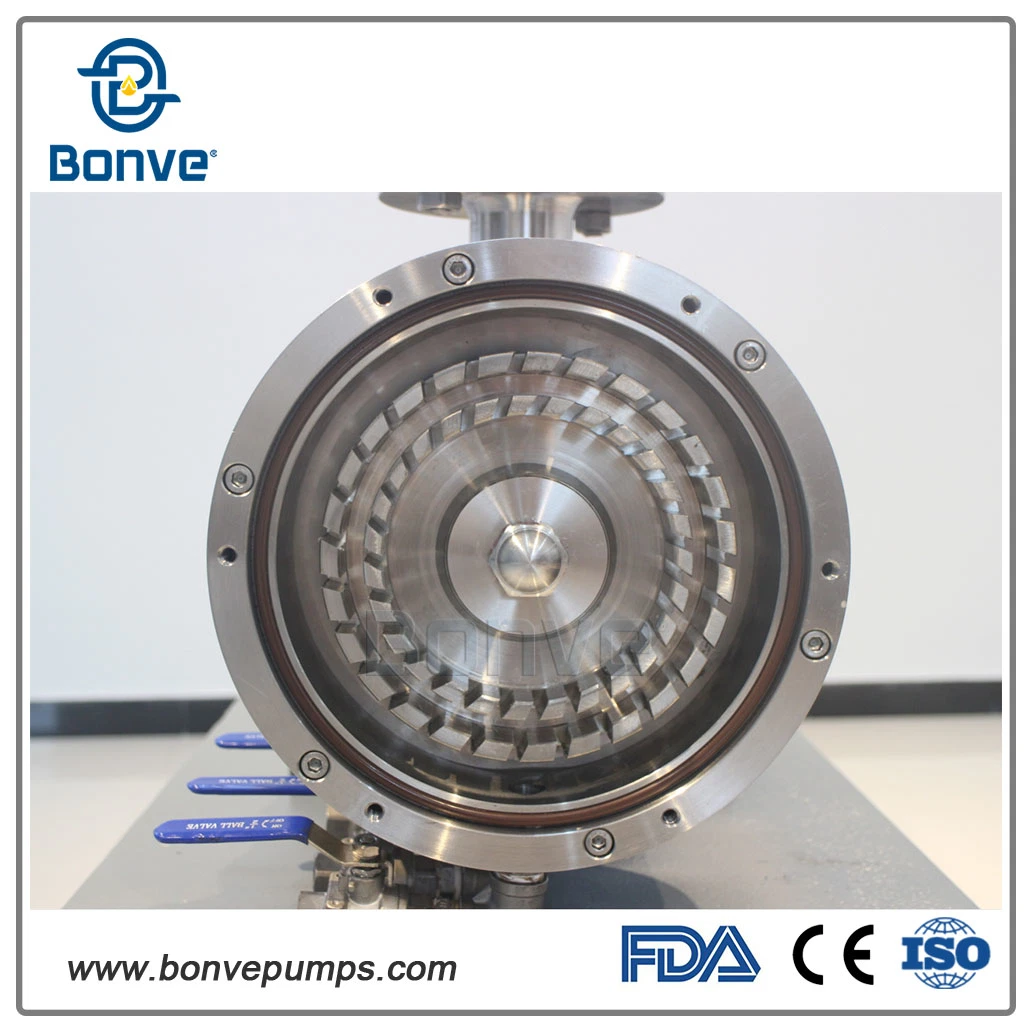 De alto cizallamiento en línea emulsionar homogeneizador mezclador para alimentos y la solución química CE aprobada