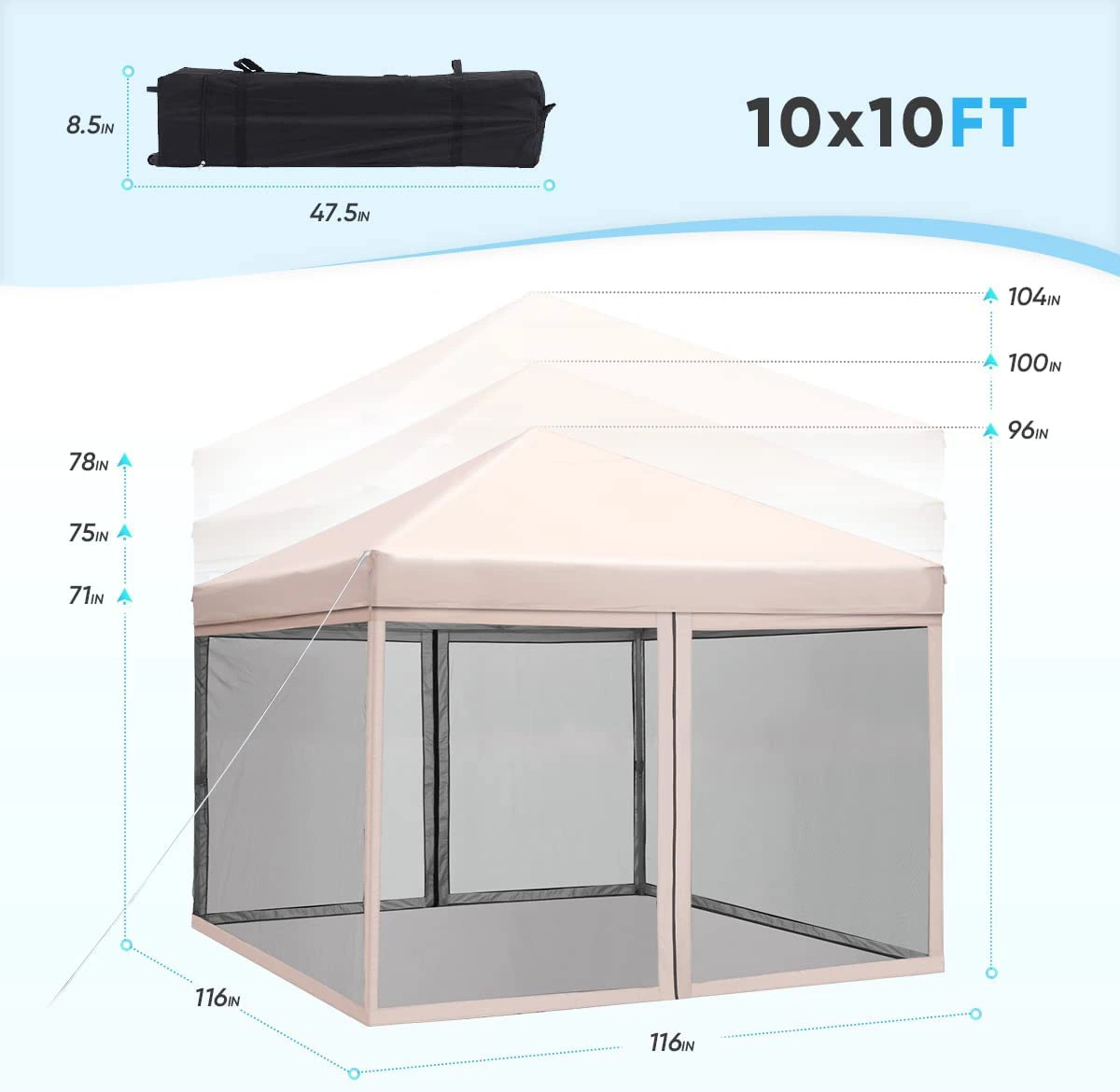 10' x10' всплывающее навес Tent с сеттинг, наружная Instant Portable Gazebo