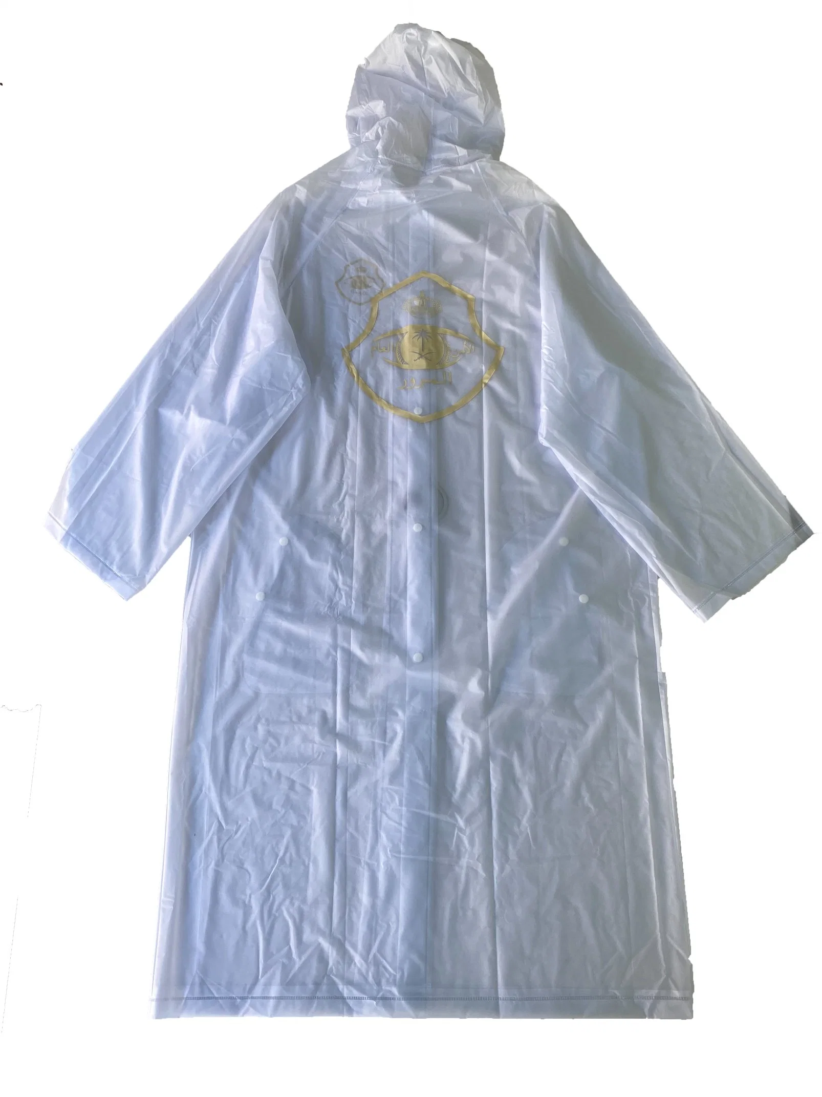 Publicidade reutilizável transparente Raincoat PVC com logotipo da impressão