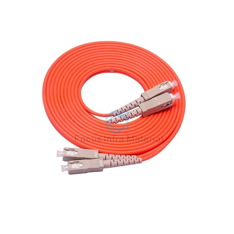 Fiber Optic Cable 100 Meter Optical Fiber Patch Cord 3.0mm Sc Upc Bulk Extension Cord for Data Center 1m 3m 5m 10m Length 2 Core