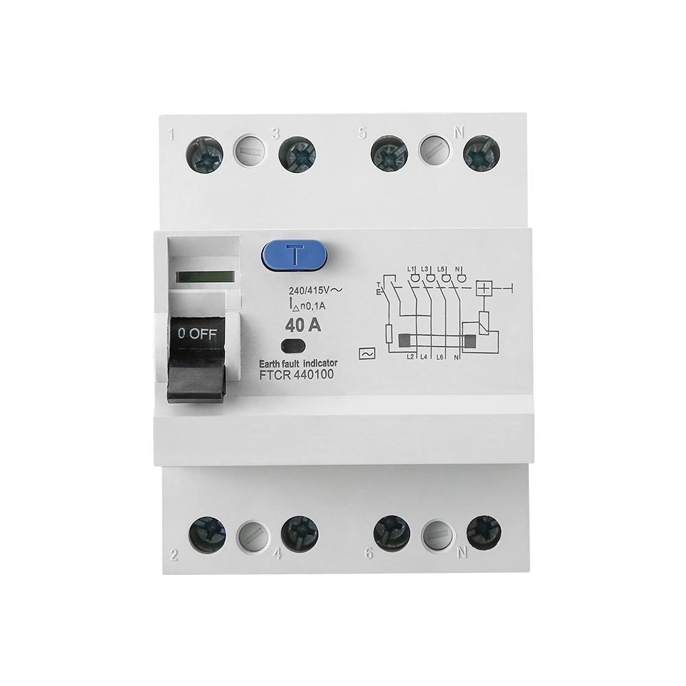 2 Pôle RCD 6ka 10ka 30mA 300mA 63A Disjoncteur de type B RCCB pour chargeur EV Wallbox