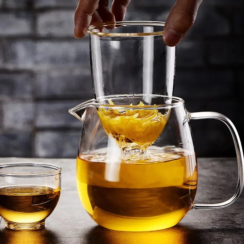 Wholesale/Supplier Hand Blown Transparent Heat Resistant Borosilicate Loose Leaf Glass Tea Pots Kettles