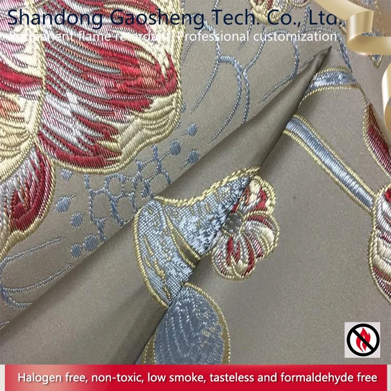 Popular Stylish High quality/High cost performance  Flame Retardant Jacquard Household Curtain Fabric