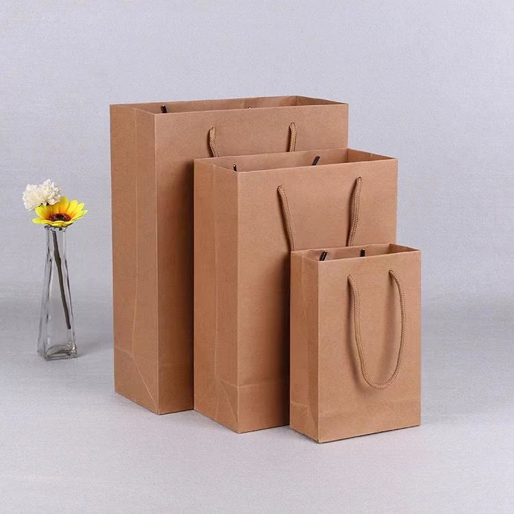 Recyclable Luxury Custom Logo Printed Craft White Paper Bag for Gift and Cosmetics