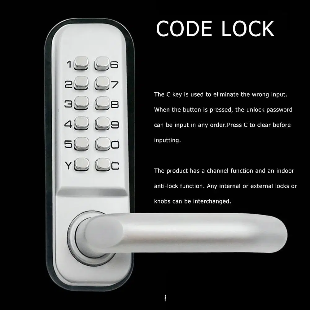 زر الضغط الذكي Intelligent Lock قفل الأبواب الإلكتروني الميكانيكي الرقمي لوحة المفاتيح مجموعة القفل المكونة من رمز بدون مفتاح