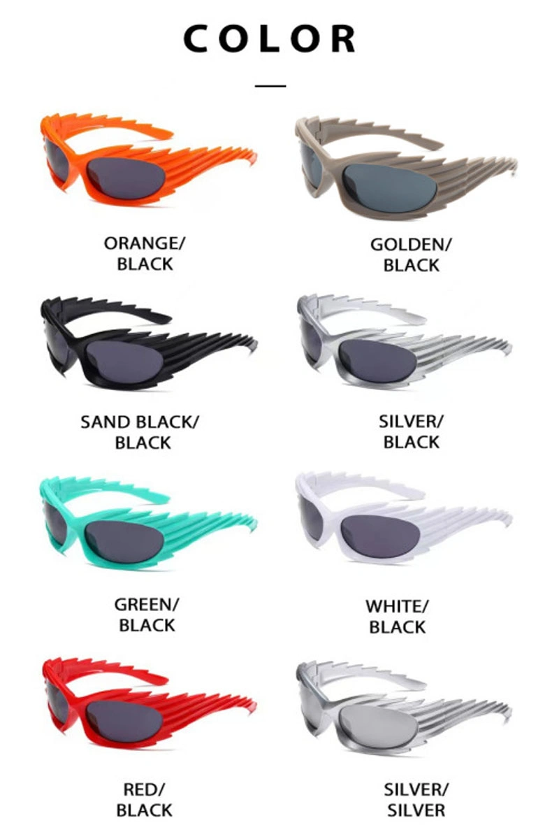 Hedgehog Y2K Cat-Eye Sport Ins Trend Sunglasses for Men and Women Wraparound Glasses Sunglasses (CFEGS-053)