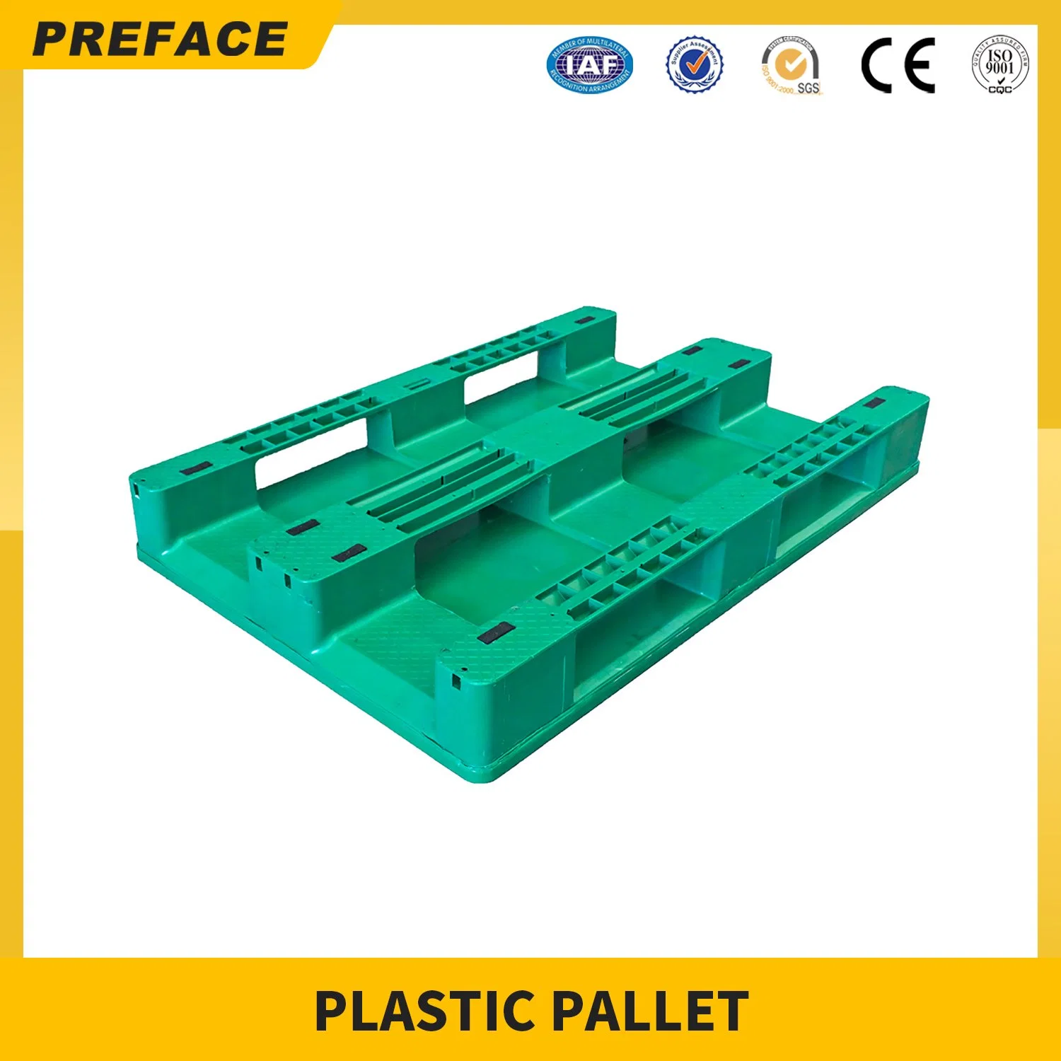 1200X800mm Heavy Duty Double Side Flat Top Durable Stackable Plastic Pallet for Sale Logistics and Transportation Heavy Duty Plastic Pallet Custom Size