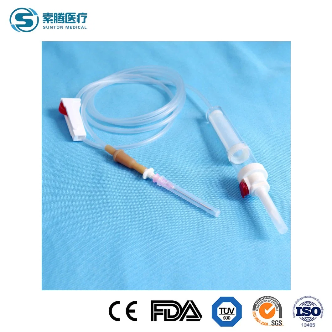 Sunton Blood Giving Set Prime China Lock Blood Transfusion Set Manufacturing Leukoreduced Filter Blood Transfusion Set for Blood Bank Blood Center