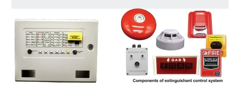 Fácil instalación de sistemas de seguridad alarma de incendio incendio Extinguishant Panel de control