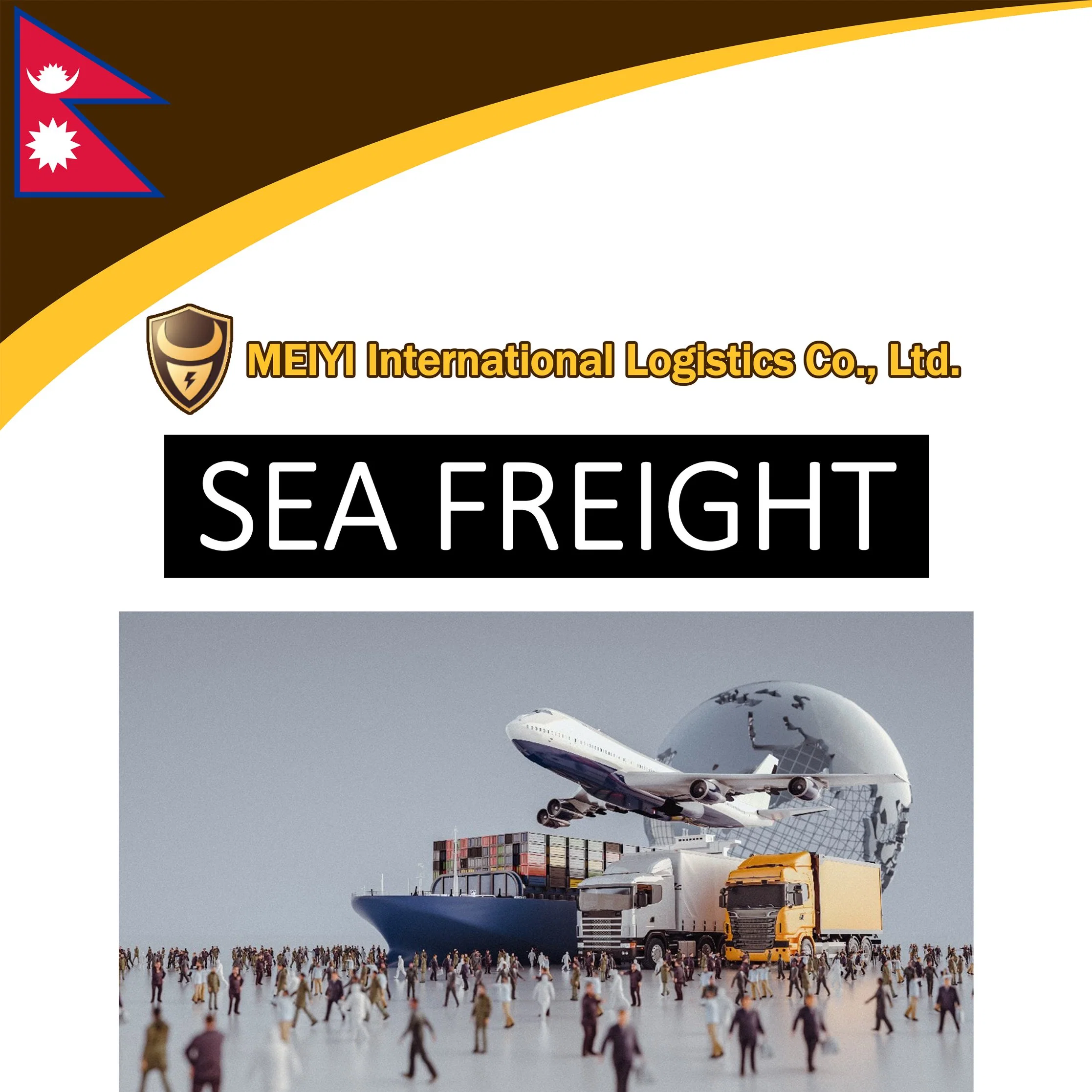 Shipping service from China to Nepal by sea freight door-door shipment DDP DDU international forwarder