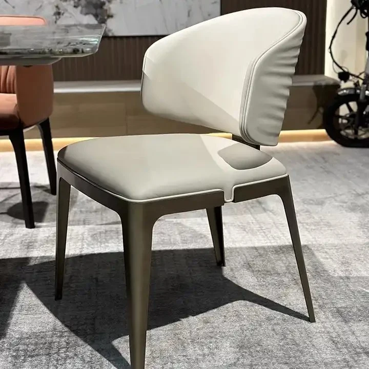 Italian High-End Light Luxury Modern Simple Home Ripple Dining Chair for Living Room Restaurant Hotel Villa