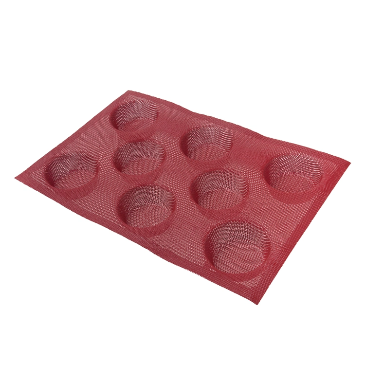 Weiches und atmungsaktives Mesh Hamburger Brot Form Glasfaser Silikon Backblech