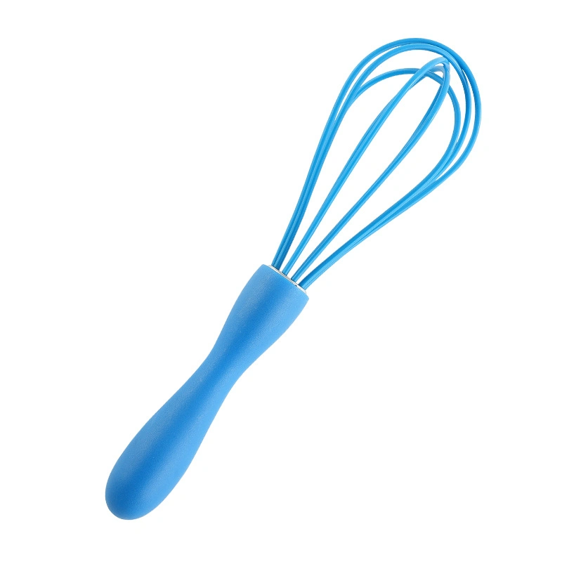 Custom High Quality Mini Silicone Whisk for Kid Silicone Coated Egg Whisk Plastic Handle