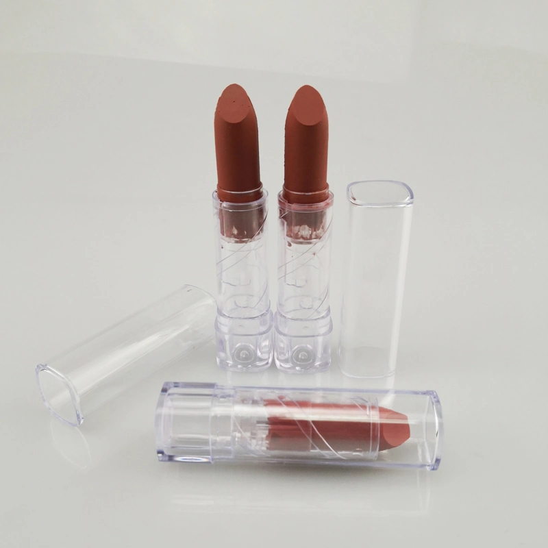 Lápiz de labios mate transparente lleno de OEM de color maquillaje completo hidratante