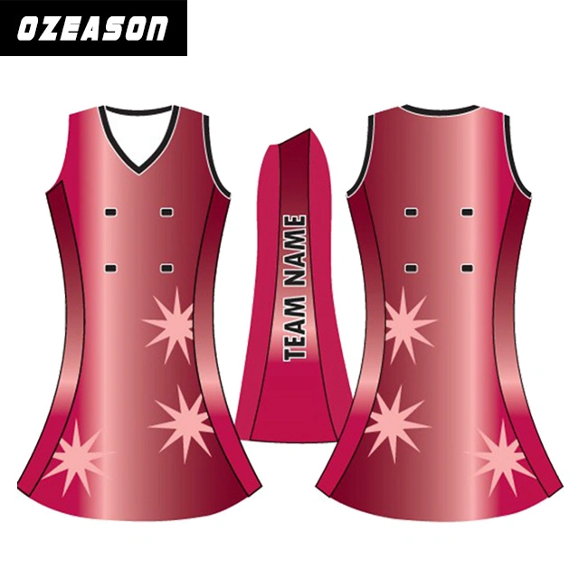 Großhandel Design Custom sublimiert Muster Jugend Team Netball Kleid für Kinder Mädchen